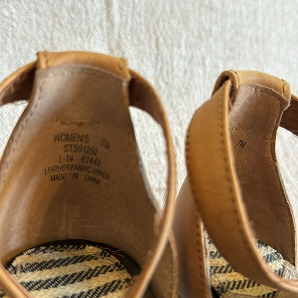 Sperry Women's Wedge Open Toe Sandal Leather Straps - size 7 - Picture 5 of 5